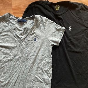 Ralph Lauren t shirt size small black and grey